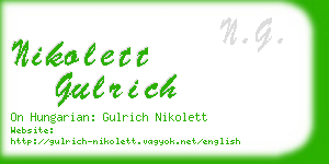 nikolett gulrich business card